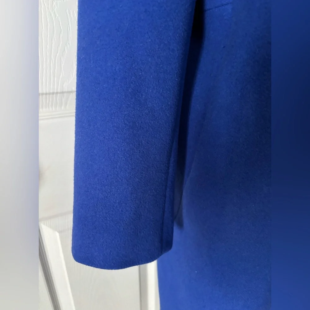 Classics By S. Rothschild Women's 100% Wool Pea Coat Royal Blue size 8 READ